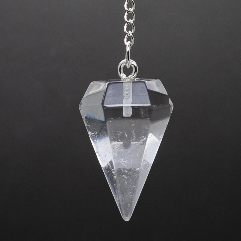 Εκκρεμές Μαντείας Clear Quartz – Ο Καθρέφτης της Αλήθειας