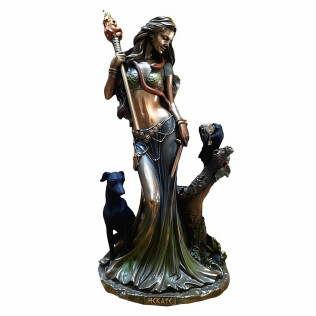 Εκάτη Κυρά της Νύχτας – Δυναμική Προστάτιδα των Μυστικών Οδών – 34cm