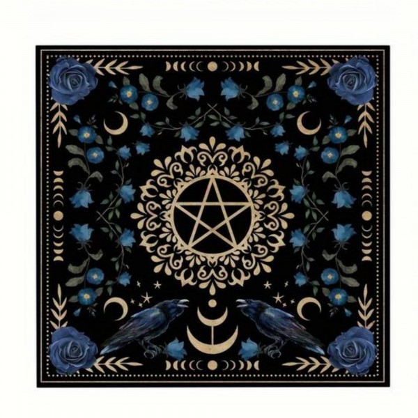Πανί Στρωσίματος Pentagram With Blue Roses