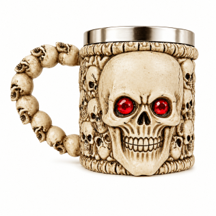 Κούπα Νεκροκεφαλής με Κόκκινα Μάτια Skull Ritual Mug